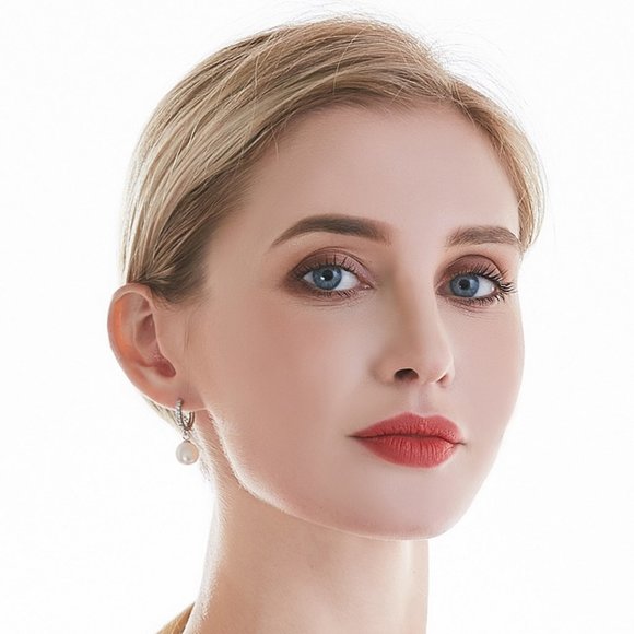 Sterling Silver Pearl Earrings For Women - Picture 7 of 7